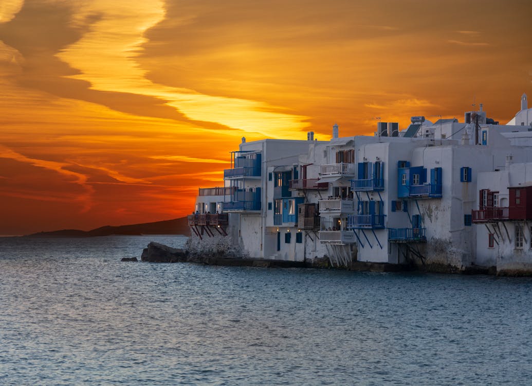 Mykonos, Little Venice sunset