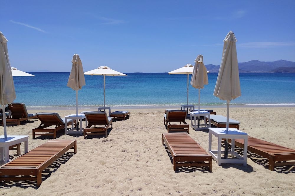 Agios Prokopios, sandy beach, Naxos, Greece